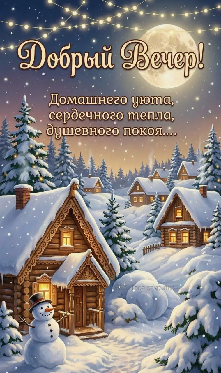 Добрый Вечер!
Домашнего уюта, сердечного тепла, душевного покоя...