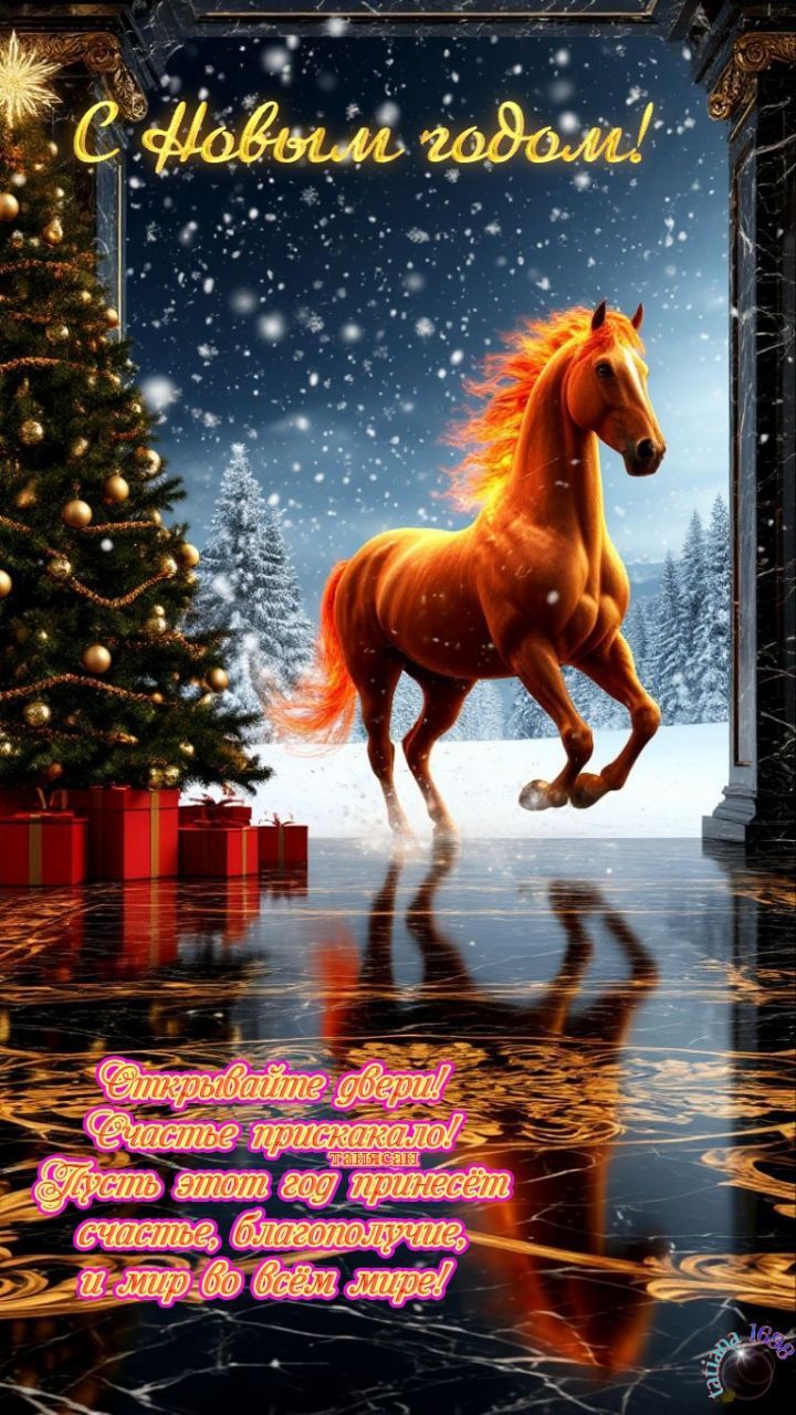 С Новым годом! Счастье, благополучие и мир во всём мире! Пусть этот год принесет счастье, благополучие и мир во всём мире!