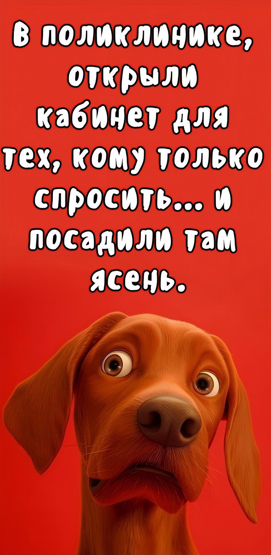В поликлинике, открыли кабинет для тех, кому только спросить... и посадили там ясенЬ.