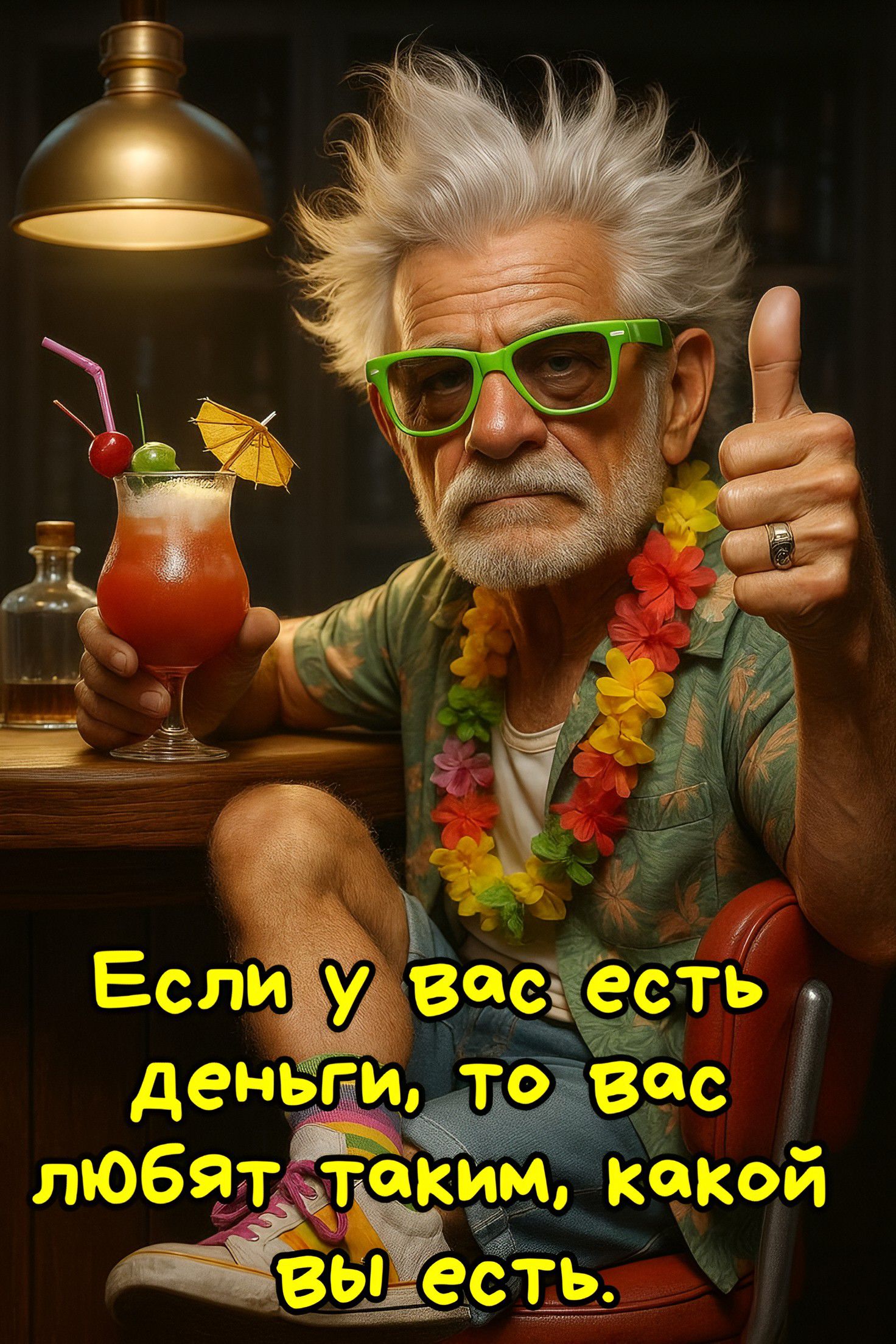 Если у вас есть деньги, то вас любят таким, какой вы есть.