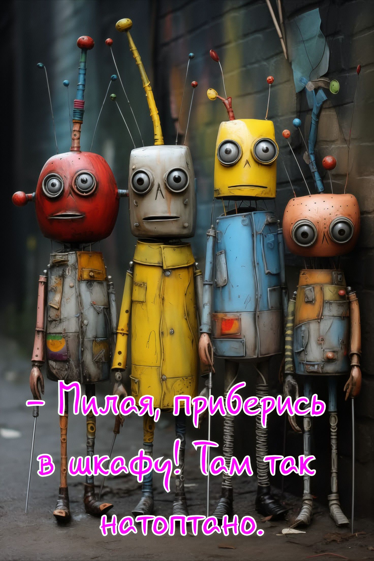 - Милая, приберись в шкафу! Там так натоптано.