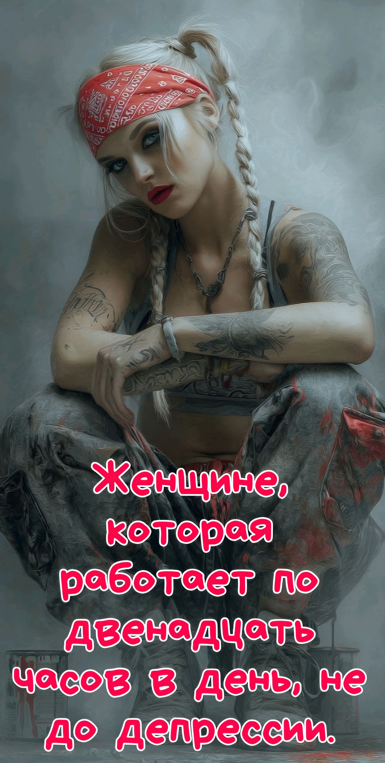 Женщине, которая работает по двенадцать часов в день, не до депрессии.