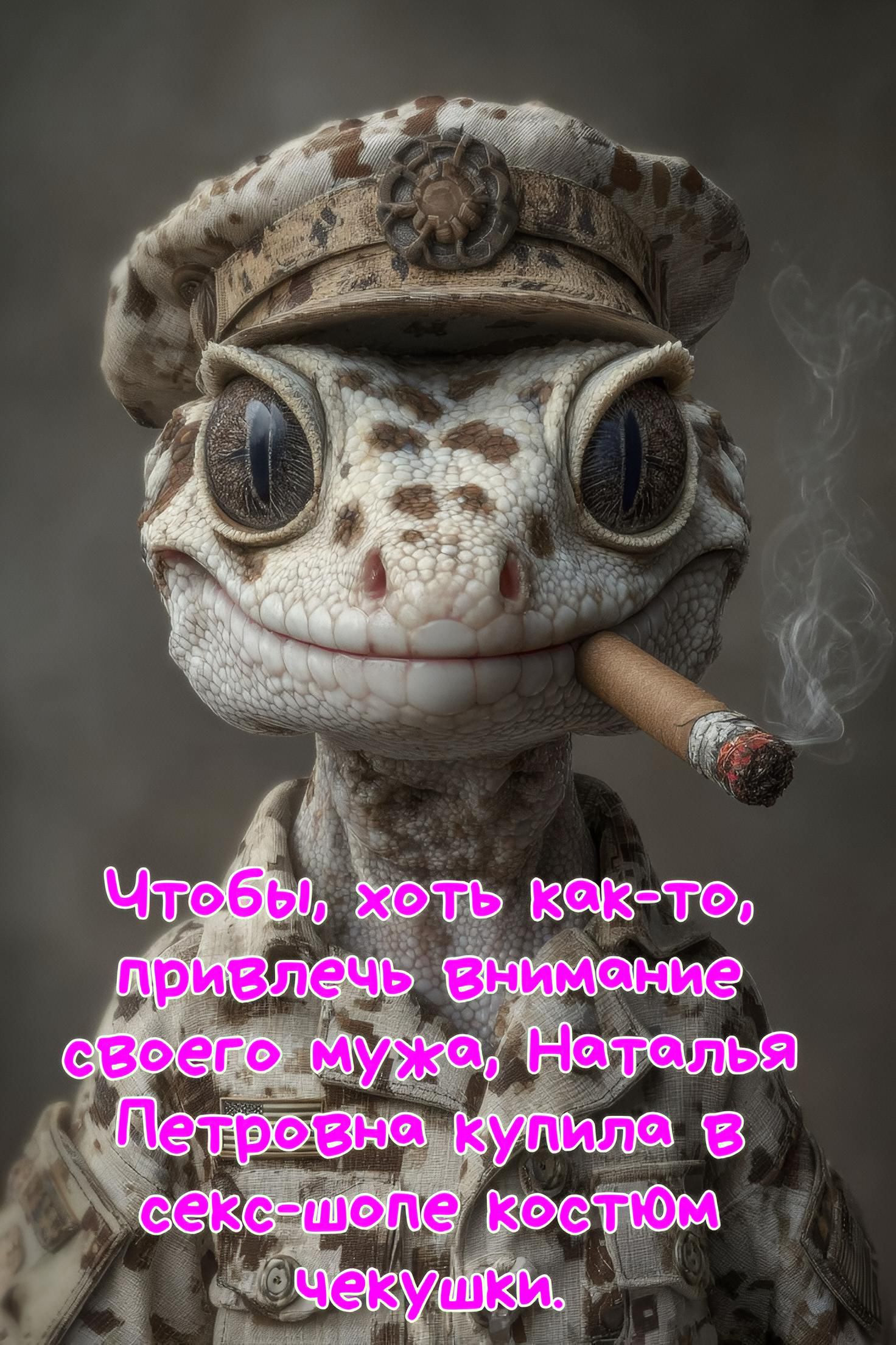 Чтобы, хоть как-то, привлечь внимание своего мужа, Наталья Петровна купила в секс-шопе костюм чекушн.