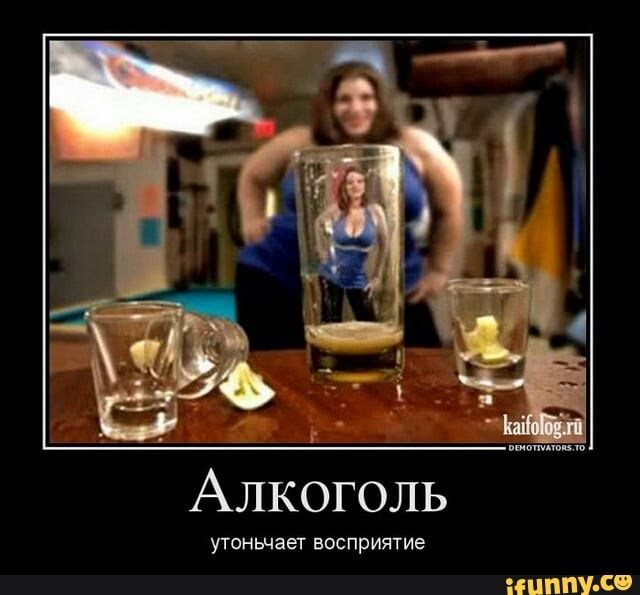 Алкоголь утоньнает восприятие китт