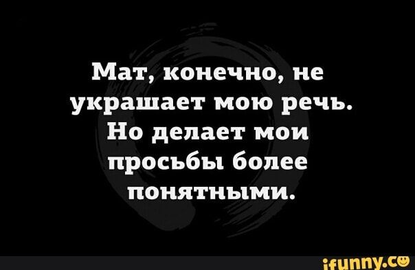 Мат конечно не украшает мою речь Но делает мои просьбы более понятными НЦППУ Со