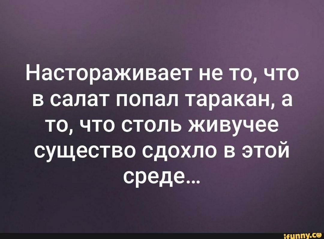 Настораживает не то что в салат попал таракан а то что столь живучее существо сдохло в этой среде НЦППУ со