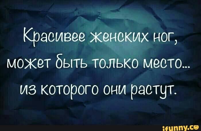 Красивее іх ног может быть только место из которого они растут ПУ С
