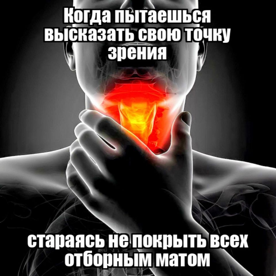 Когда пытаешься высказать свою точку зрения
стараясь не покрыть всех отборным матом