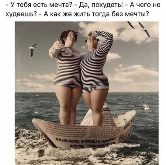 У тебя есть мечта Да похудеть А чего не худеешь А как же жить тогда без мечты