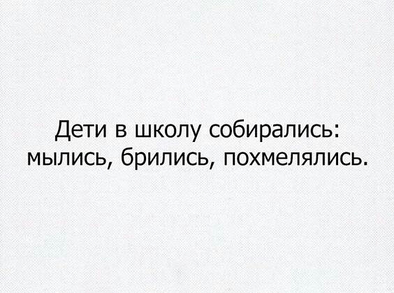 Дети в школу собирались мылись брились похмелялись