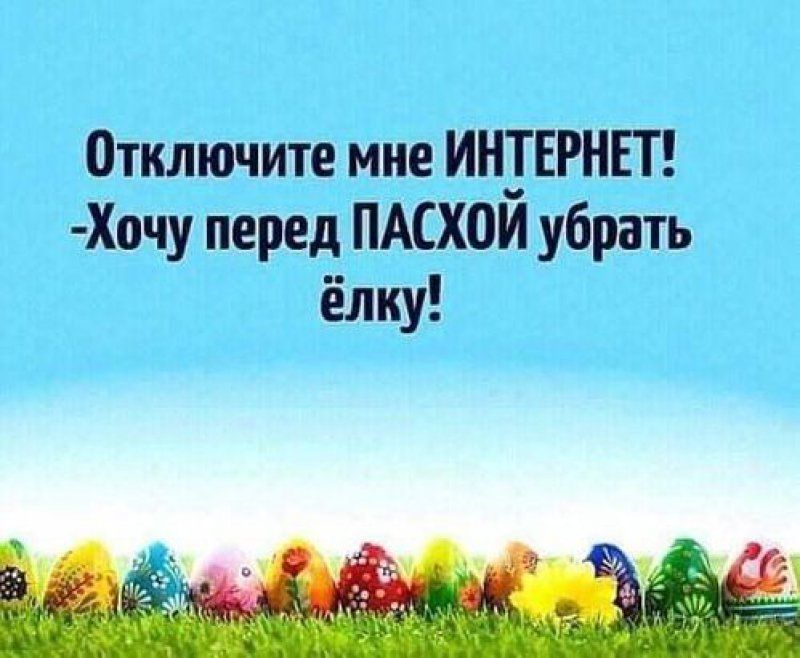 Отключите мне ИНТЕРНЕТ Хочу перед ПАСХОИ убрать ёлку