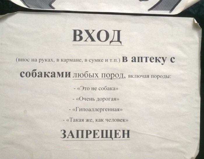 вход в аптеку с собака М И любых _рож щ пс мг п ми пиры пн и жс ым чс пискм ЗАПРЕЩЕН