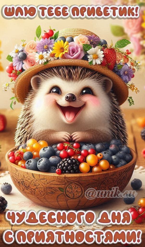 Шлю тебе приветик! Чудесного дня с приятностями!