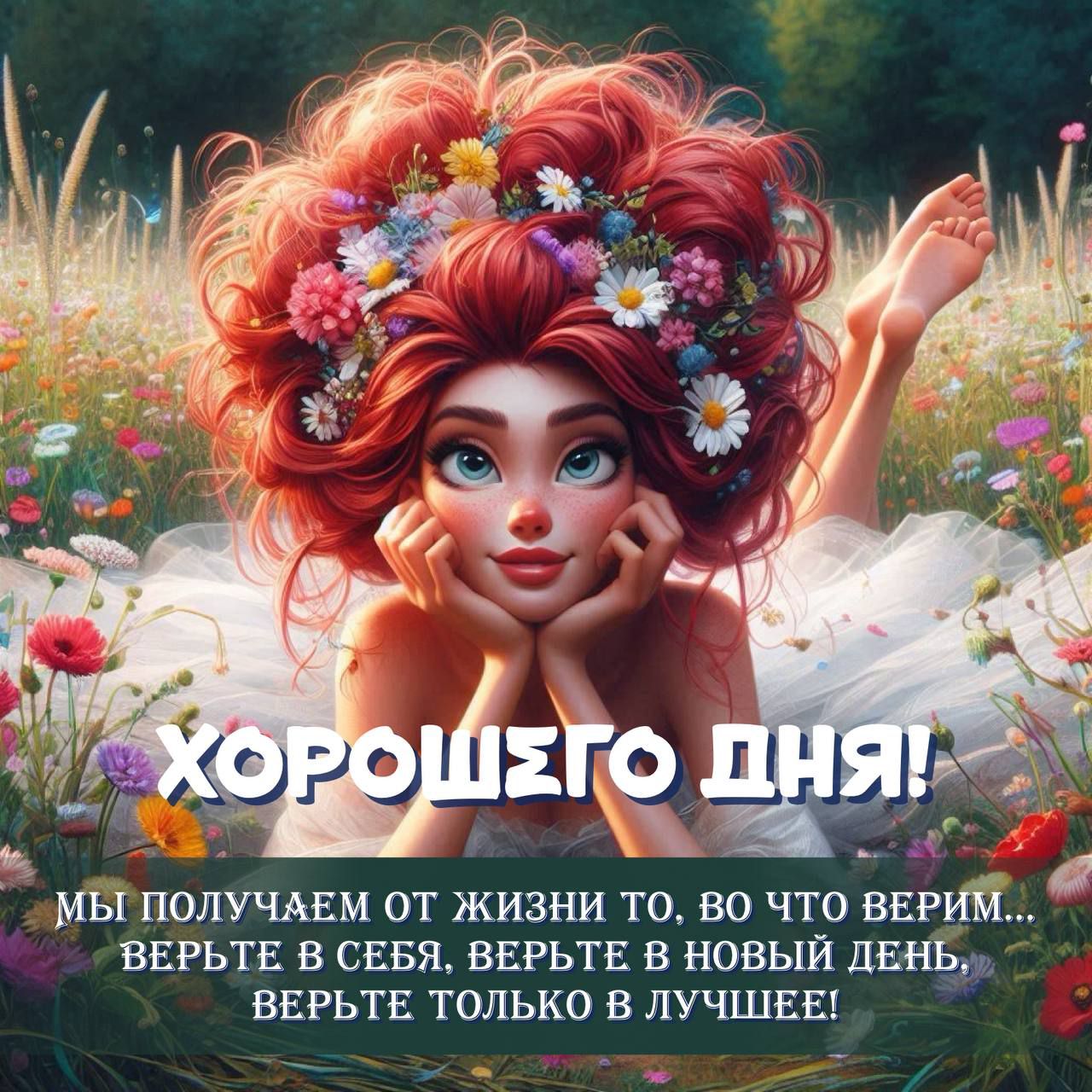 ХОРОШЕГО ДНЯ! МЫ ПОЛУЧАЕМ ОТ ЖИЗНИ ТО, ВО ЧТО ВЕРИМ... ВЕРЬТЕ В СЕБЯ, ВЕРЬТЕ В НОВЫЙ ДЕНЬ, ВЕРЬТЕ ТОЛЬКО В ЛУЧШЕЕ!