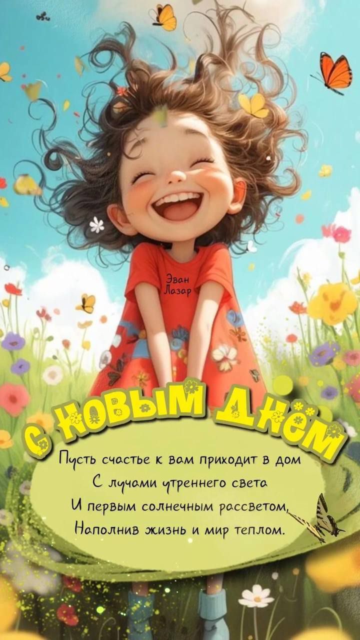 С НОВЫМ ДНЁМ
Пусть счастье к вам приходит в дом
С лучами утреннего света
И первым солнечным рассветом,
Наполнив жизнь и мир теплом.