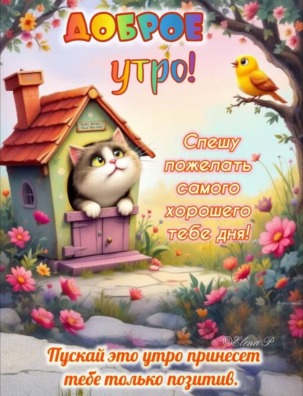 Доброе утро! Спешу пожелать самого хорошего тебе дня! Пускай это утро принесет тебе только позитив!