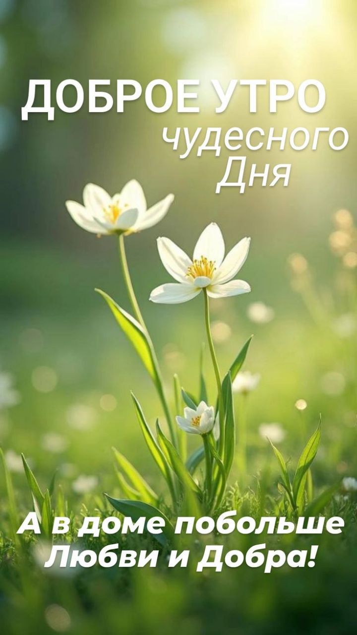 ДОБРОЕ УТРО чудесного Дня А в доме побольше Любви и Добра!