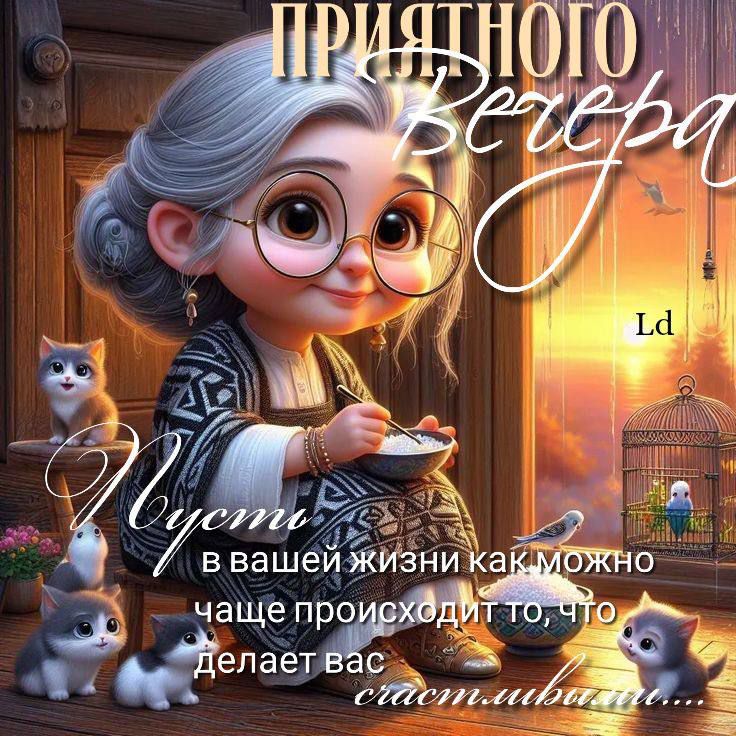 ПРИЯТНОГО ВЕЧЕРА
Пусть в вашей жизни как можно чаще происходит то, что делает вас счастливыми...