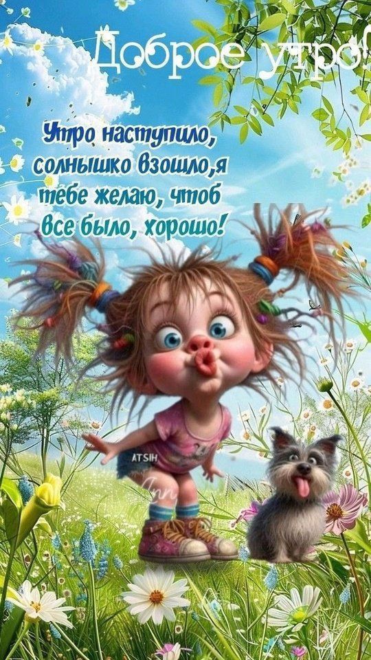 Доброе утро! Утро наступило, солнышко взошло, я тебе желаю, чтоб все было, хорошо!