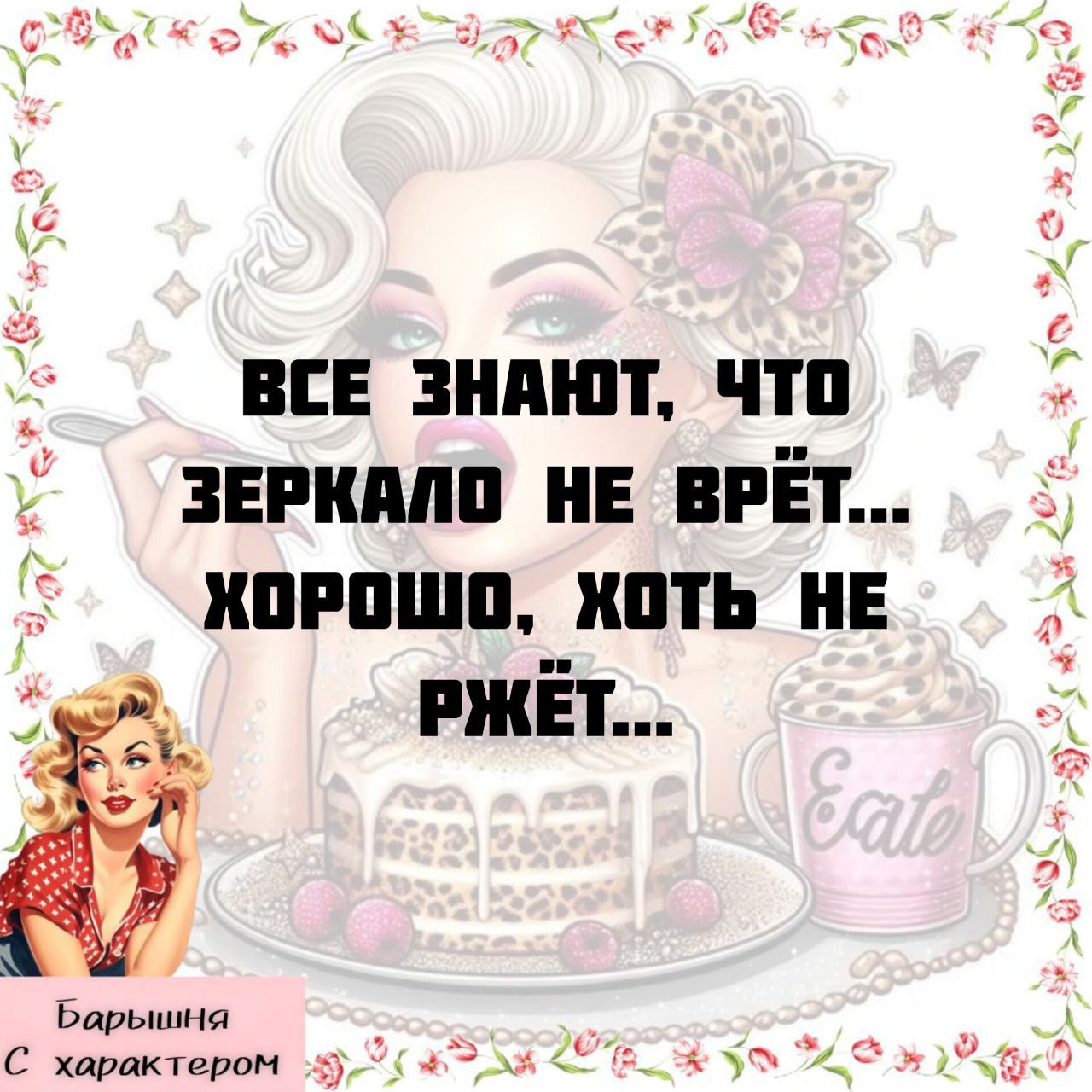 ВСЕ ЗНАЮТ, ЧТО ЗЕРКАЛО НЕ ВРЁТ... ХОРОШО, ХОТЬ НЕ РЖЁТ...