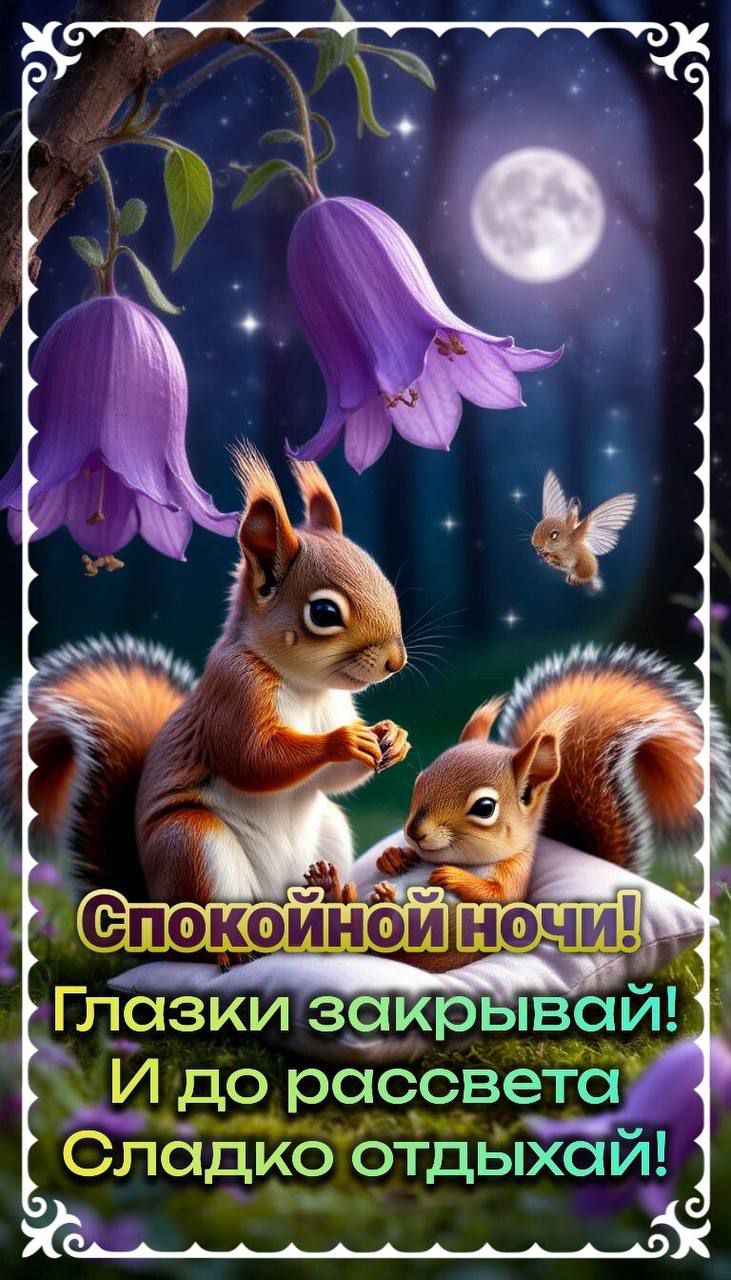 Спокойной ночи! Глазки закрывай! И до рассвета сладко отдыхай!