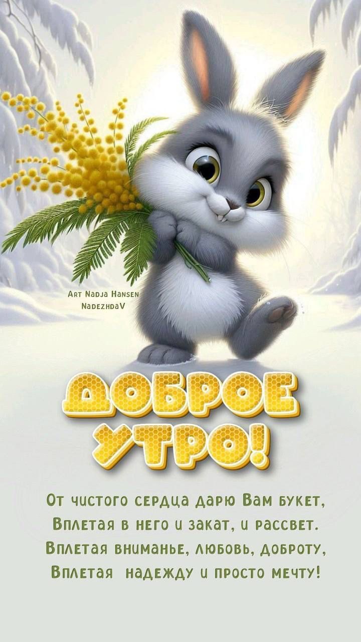 ДОБРОЕ УТРО!
От чистого сердца дарю Вам букет,
Вплетая в него и закат, и рассвет.
Вплетая внимание, любовь, доброту,
Вплетая надежду и просто мечту!