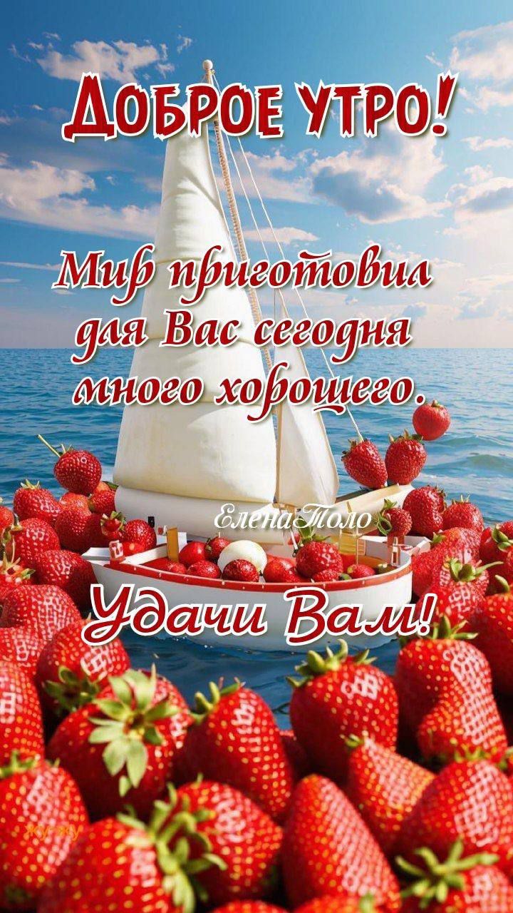 Доброе утро! Мир приготовил для Вас сегодня много хорошего. Удачи Вам!