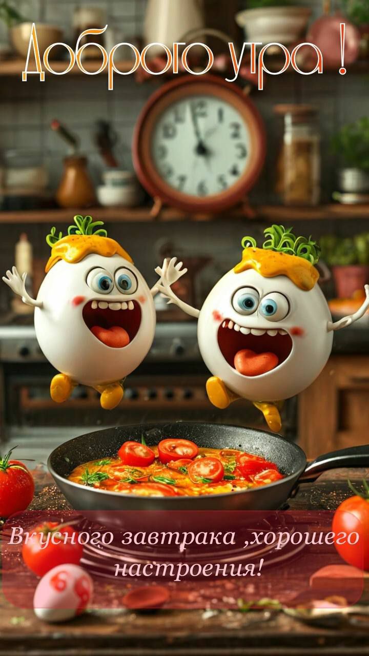 Доброго утра ! Вкусного завтрака, хорошего настроения!