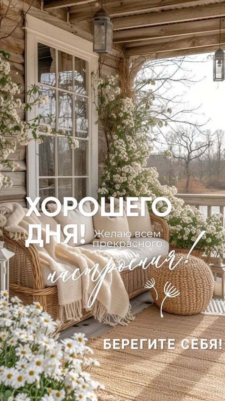 ХОРОШЕГО ДНЯ! Желаю всем прекрасного настроения! БЕРЕГИТЕ СЕБЯ!