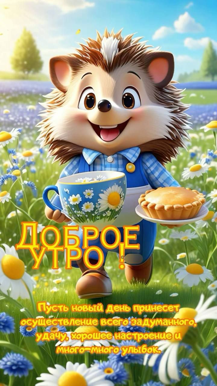 Доброе утро!
Пусть новый день принесет осуществление всего задуманного, удачу, хорошее настроение и много-много улыбок.