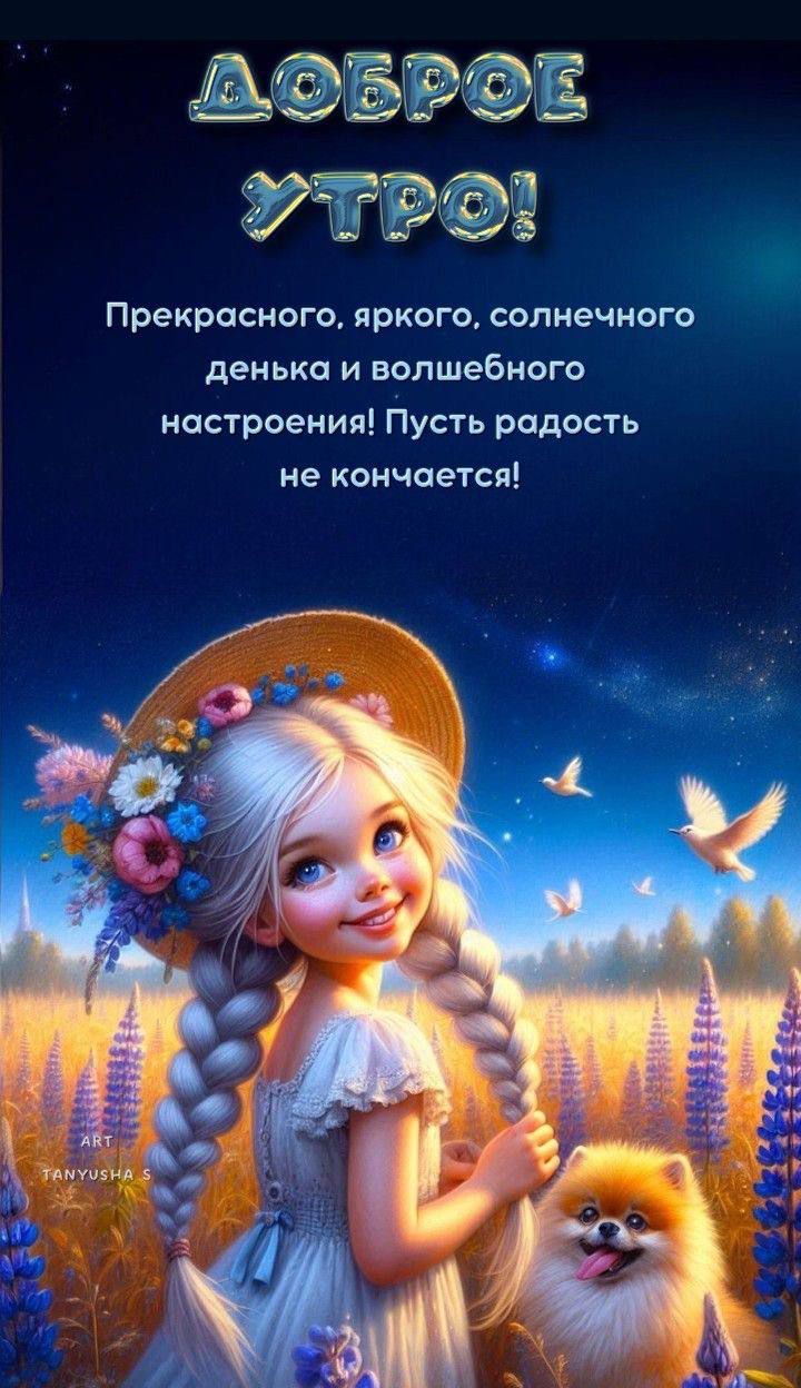 ДОБРОЕ УТРО!

Прекрасного, яркого, солнечного денька и волшебного настроения! Пусть радость не кончается!
