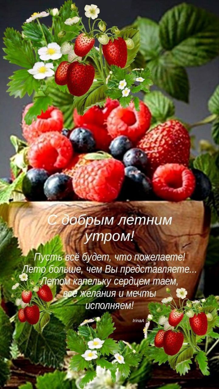 С добрым летним утром!
Пусть всё будет, что пожелаете! Лето больше, чем Вы представляете... Летним кальельку сердцем таем, все желания и мечты исполняем!