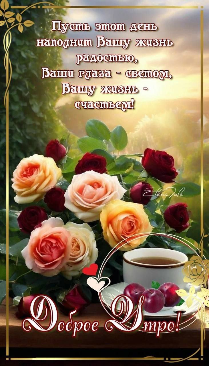Пусть этот день наполнит Вашу жизнь радостью, Ваши глаза - светом, Вашу жизнь - счастьем!
Доброе Утро!