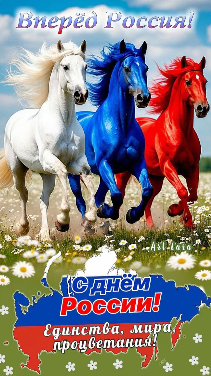 Вперёд Россия! С Днём России! Единства, мира, процветания!