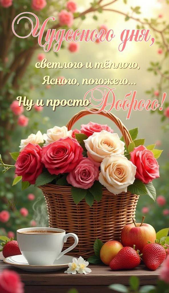 Чудесного дня, светлого и тёплого, Ясного, похожего... Ну и просто Добро го!