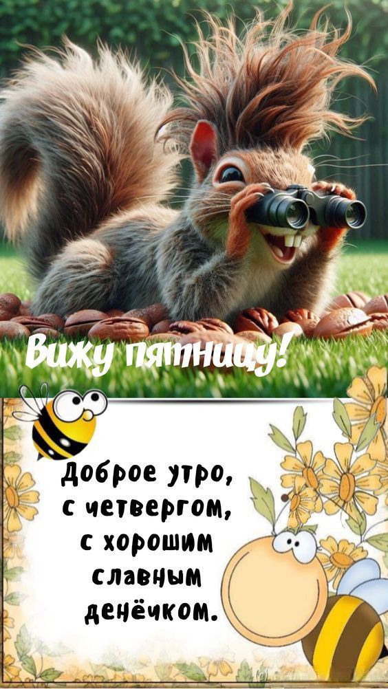 Вижу пятницу!
Доброе утро, с четвергом, с хорошим славным денёчком.