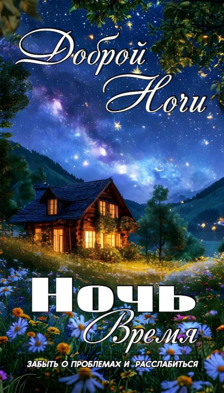 Доброй Ночи Ночь Время Забыть о проблемах и расслабиться