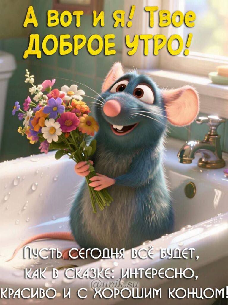 А вот и я! Твое доброе утро! Пусть сегодня всё будет, как в сказке: интересно, красиво и с хорошим концом!