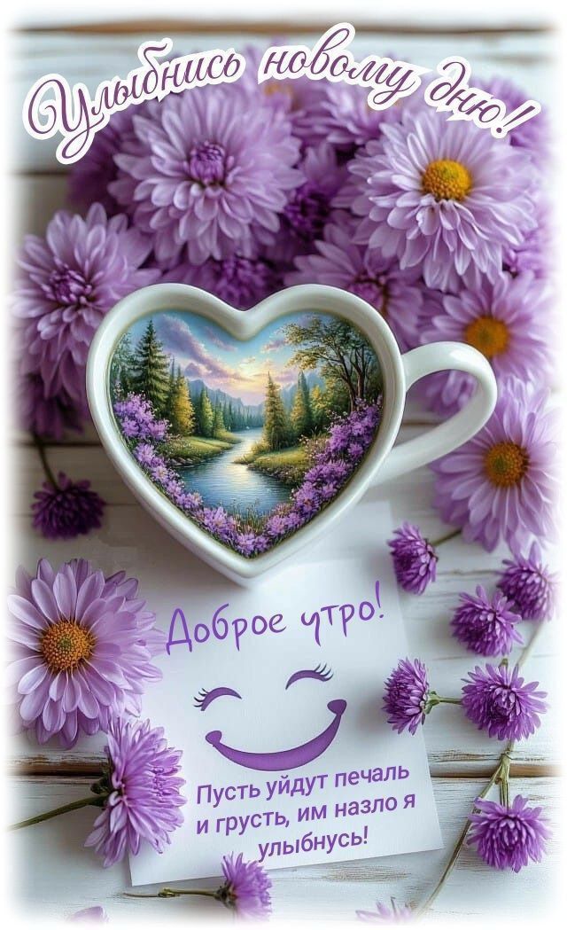 Улыбнись новому дню! Доброе утро! Пусть уйдут печаль и грусть, им назло я улыбнусь!