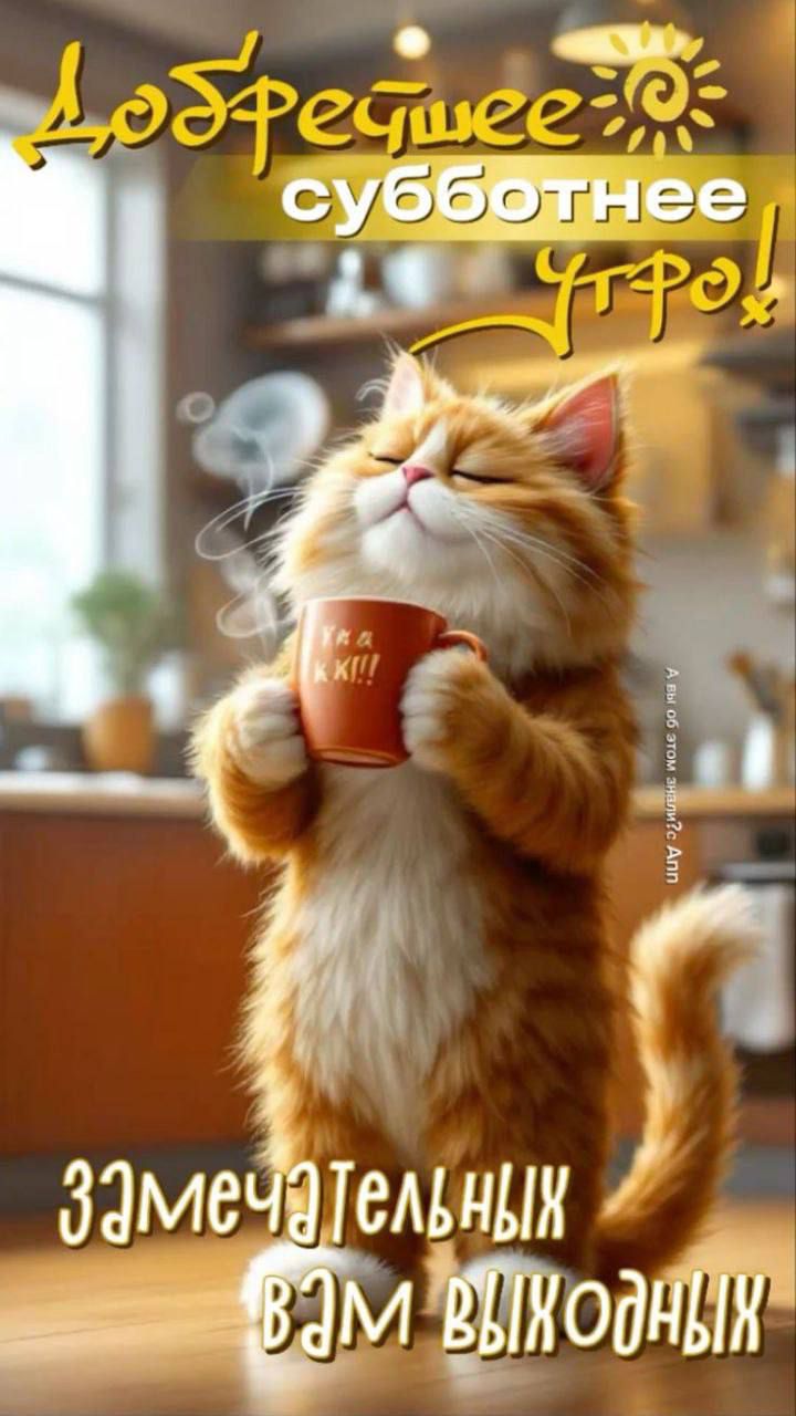 Добрейшее субботнее утро! замечательных вам выходных