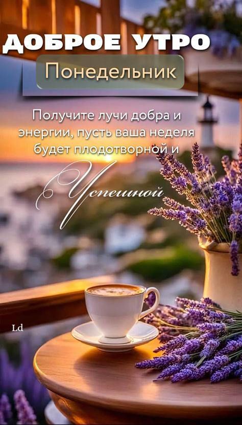 Доброе утро
Понедельник
Получите лучи добра и энергии, пусть ваша неделя будет плодотворной и успешной