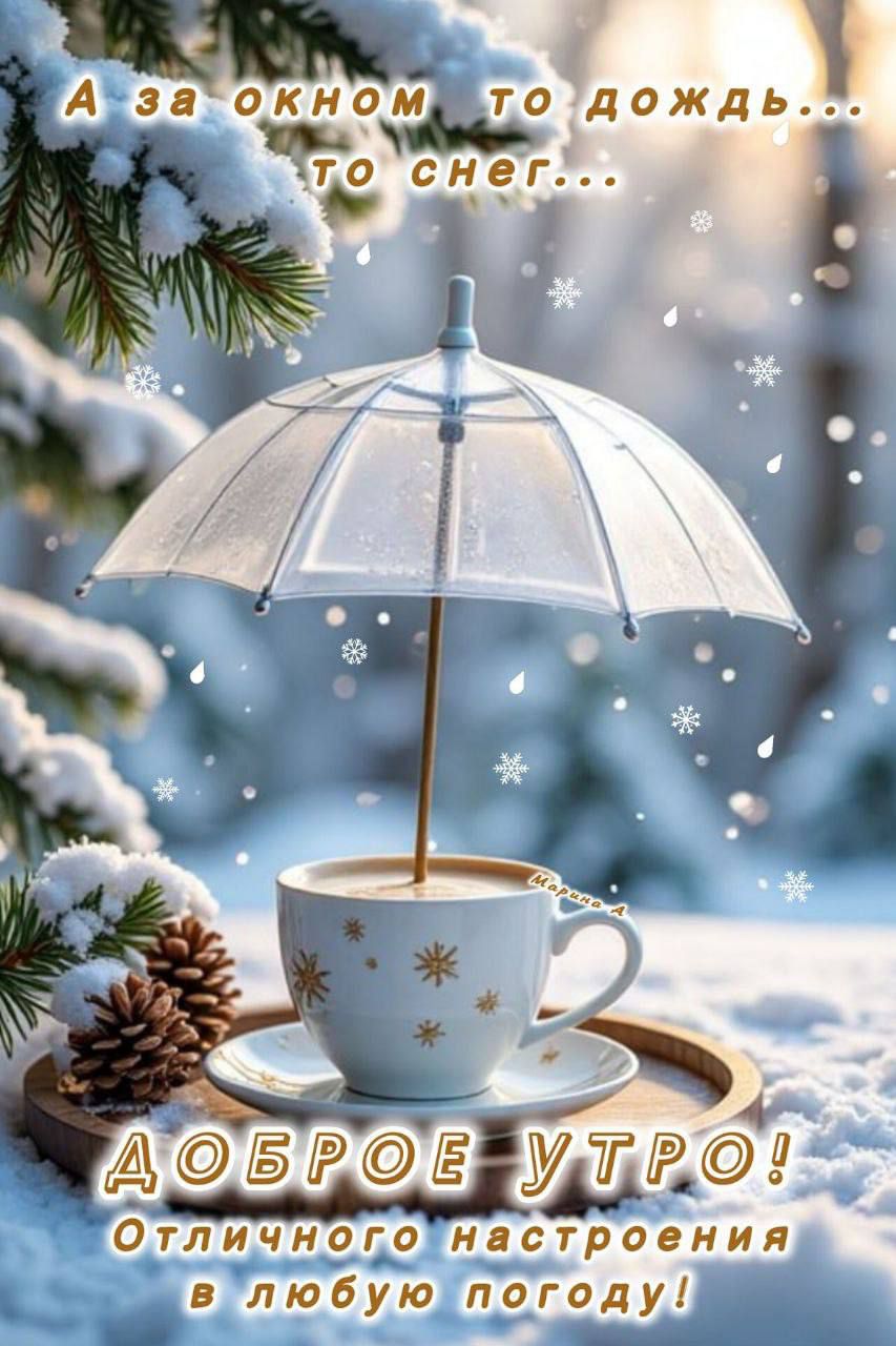 А за окном то дождь... то снег... Доброе утро! Отличного настроения в любую погоду!