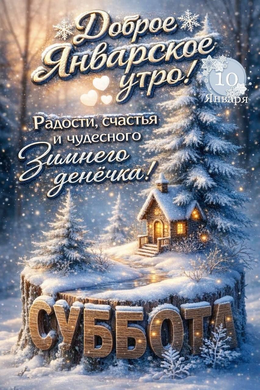 Доброе Январское утро! Радости, счастья и чудесного Зимнего денёчка! СУББОТА