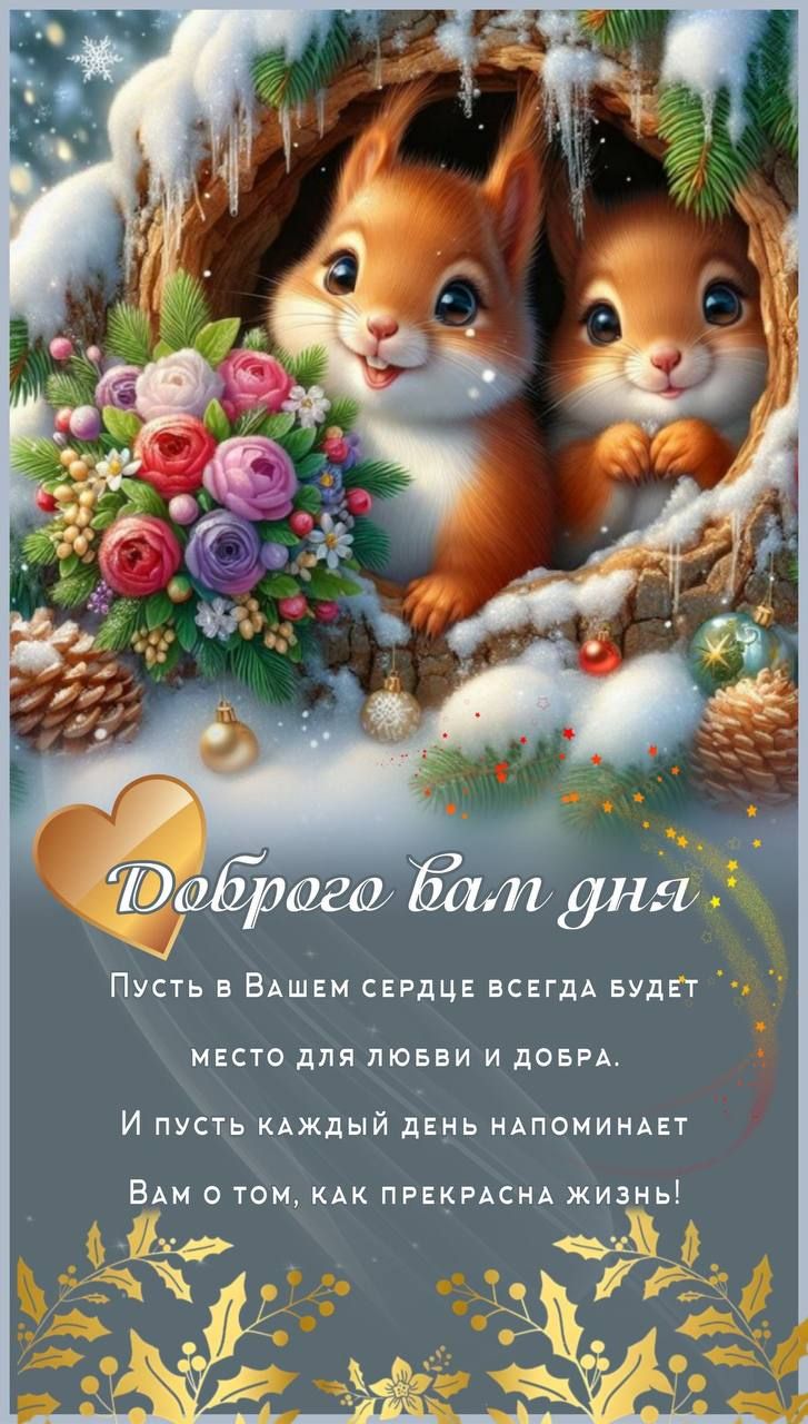 Доброго вам дня\nПусть в Вашем сердце всегда будет место для любви и добра. И пусть каждый день напоминает Вам о том, как прекрасна жизнь!