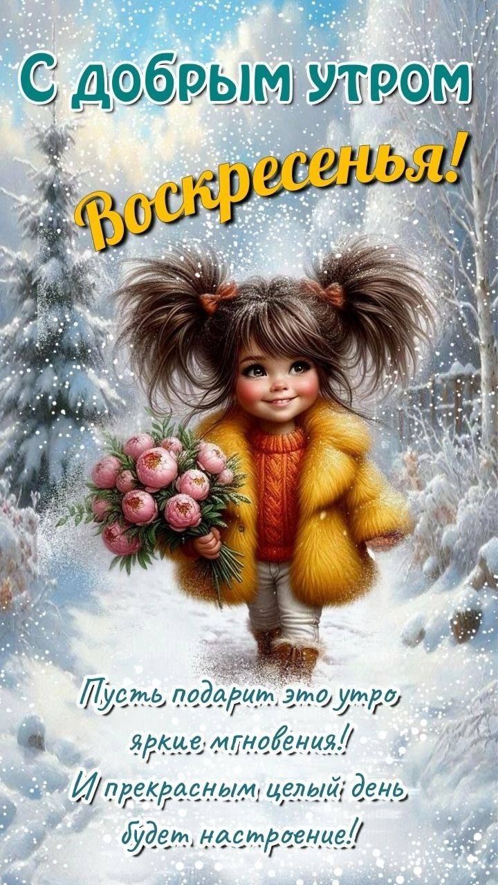 С добрым утром Воскресенья! Пусть подарит это утро яркие мгновения! И прекрасным целый день будет настроение!