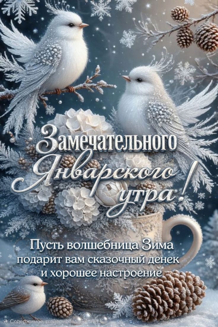 Замечательного Январского утра! Пусть волшебница Зима подарит вам сказочный денек и хорошее настроение