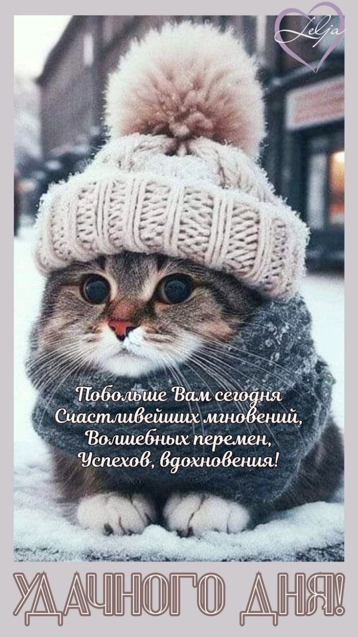 Побольше Вам сегодня счастливейших мгновений, волшебных перемен, успехов, вдохновения! УДАЧНОГО ДНЯ!