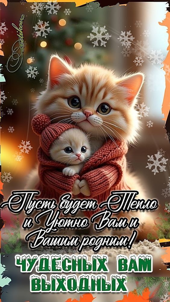 Пусть будет тепло и уютно вам и вашим родным! Чудесных вам выходных