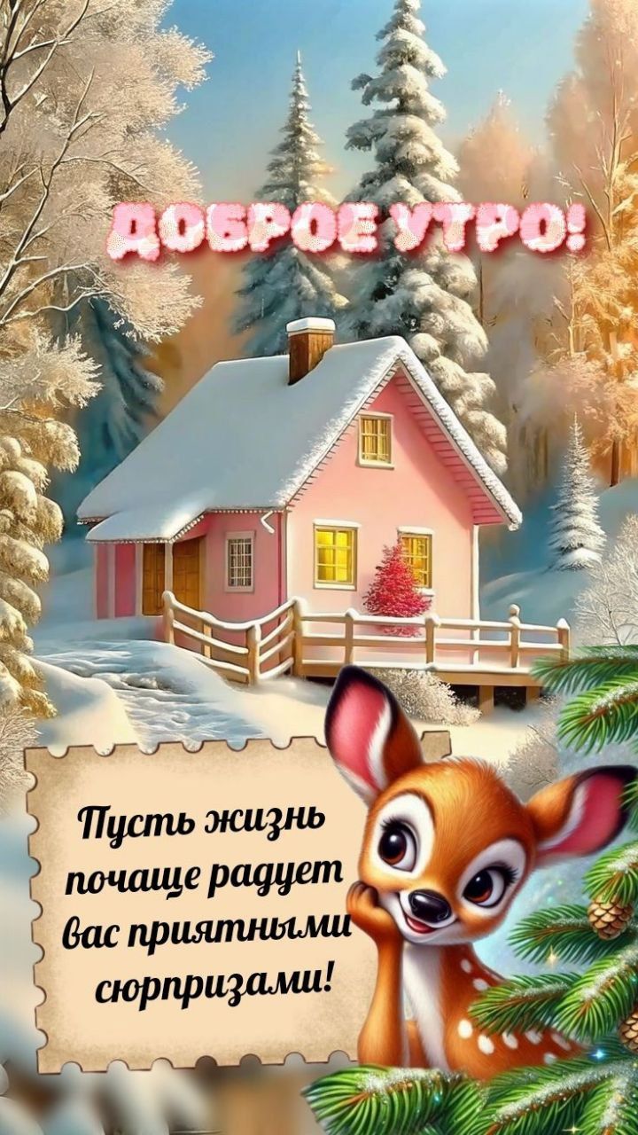 Доброе утро! Пусть жизнь почаще радует вас приятными сюрпризами!