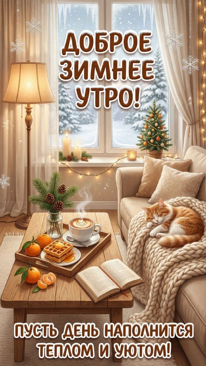 ДОБРОЕ ЗИМНЕЕ УТРО! ПУСТЬ ДЕНЬ НАПОЛНИТСЯ ТЕПЛОМ И УЮТОМ!